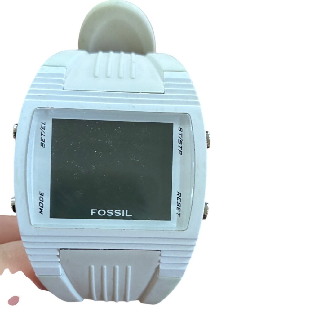 Fossil Digital Sports Watch Mens OS White Quiet Luxury Office Granola Outdoors